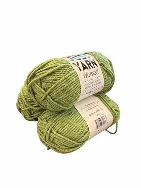 Premier Just Yarn Worsted Medium 4 Green Leaf 2095-12 Total Weight 8 Oz 3 Skeins